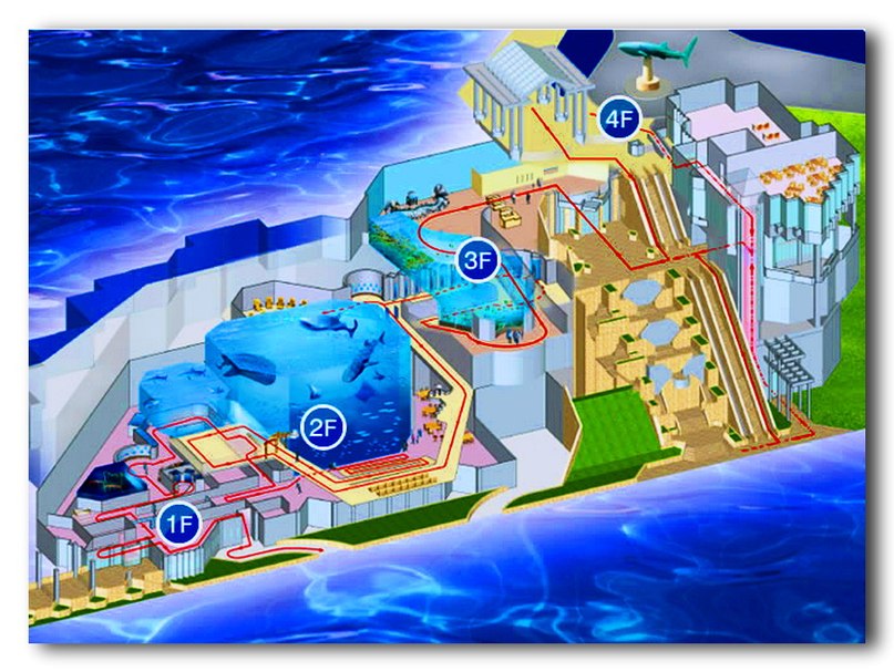 2nd largest aquarium tank in the world - (song is Please don't go by Barcelona), Kuroshio Sea